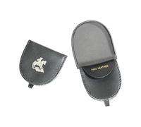 St George and The Dragon Black Leather Coin Purse - Compact Wallet with 2 Compartments 577
