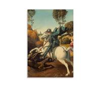 St. George And The Dragon By Raphael Artists Works Printed Posters Wall Art Prints Photo Picture Paintings Room Decor Home Decorative 08x12inch(20x30cm)