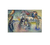 St. George And The Dragon by Wassily Kandinsky Poster Wall Art Poster Scroll Canvas Painting Picture Living Room Decor Home 16x24inch(40x60cm)