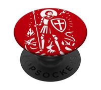 St George and the Dragon Cross Confirmation Catholic Saint PopSockets Adhesive PopGrip