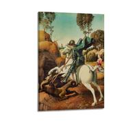 St. George And The Dragon Poster by Raphael Art Print Wall Photo Paint Hanging Picture Family Bedroom Decor Gift 16x24inch(40x60cm)
