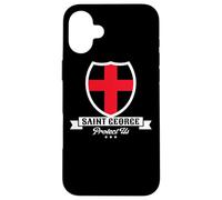 St. George and the Dragon St. George Cross Flag Catholic Case for iPhone 16 Plus