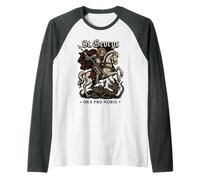 St George and The Dragon - Sveti Djordje Raglan Baseball Tee