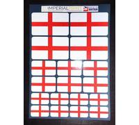 St George Cross Stickers Waterproof Vinyl Reflective UK Made Pack of 18 Round Corners