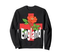 St George Cross With Tudor Rose and England Text Sweatshirt
