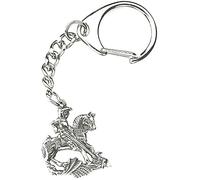 St George Dragon Horse Keyring Souvenir Pewter Metal Gift Keychain Fob Bag Purse England