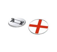 St George England Flag Round Badge, 25mm, Pack of 6