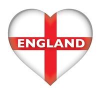 St George Flag Car and Van Decal Sticker, English Heart Design, 100mm x 100mm, Pack of 2