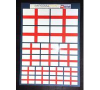 St George Flag Stickers - 18 Pack A4 Sheet - Square Corners, Highly Reflective, UK Made