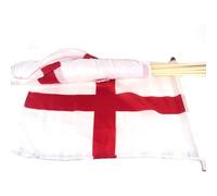 St George Flag With Wood Pole 12 x 18 Approx 100g