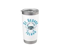 St. George Island Florida Blue Crab Design Stainless Steel Insulated Tumbler