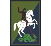 St. George Journal | A Christian Faith Notebook for Spiritual Warfare, Prayers, Reflection, & Daily Meditation: 6 x 9 | 120 College Lined Pages | Crimson and Navy Medieval Knight
