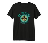 St. George Louisiana Fleur Di Lis Design Premium T-Shirt
