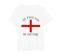 ST George’S England is My Country T-Shirt, Women's Plus, White, 3X