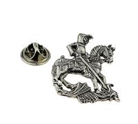 St George & the Dragon English Pewter Lapel Pin Badge - XWTP120
