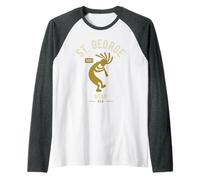 St George Utah Dancing Kokopelli Souvenir Design Raglan Baseball Tee