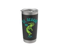 St George Utah Dancing Kokopelli Souvenir Distressed Design Stainless Steel Insulated Tumbler