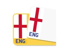 St. George's Cross Flag Car Number Plate Decorative Vinyl Stickers - Premium Bubble-Free Adhesive Decals - ENG Set of 2 (F&R) - Weatherproof, Easy Application - Made in UK (ENG, Neutral)