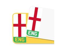 St. George's Cross Flag Car Number Plate Decorative Vinyl Stickers - Premium Bubble-Free Adhesive Decals - ENG Set of 2 (F&R) - Weatherproof, Easy Application - Made in UK (ENG, Green)