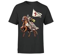 St George's Day 2022 England Templar Dragon London Mens T Shirt Design 5 Black L