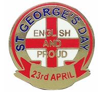 St Georges Day Proud to be English Pin Badge
