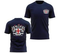 St Georges Day T Shirt for Men St George Our Patron Pride Large Back Print Tee, XL, Navy
