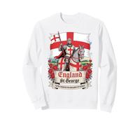 St Georges Day Themed Idea For Kids With English Flag Rose Sweatshirt