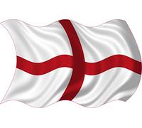St. George's England Flag Vinyl Self Adhesive Sticker Graphic 206mm x 128mm