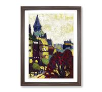 St. Germain Des Pres By Henry Lyman Sayen Classic Painting Framed Print | A2 Walnut Framed Wall Art | Ready to Hang | Classic Historical Picture | Living Room Bedroom Lounge Office