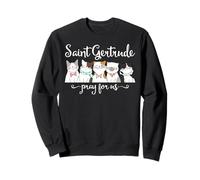 St. Gertrude of Nivelles Patron Saint of Cats Lovers Gifts Sweatshirt