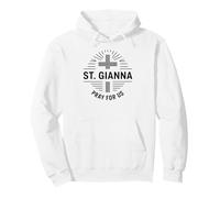 St. Gianna Pray for Us Catholic Cross Design Pullover Hoodie
