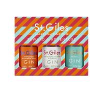 St Giles Trio Gin Gift Set | 41% ABV 15 ward-Winning Ultra-Premium | 3 Mini Bottle Double Measures | Enjoy in a Glass with Ice & Tonic | Distilled 5 Times