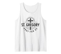 St. Gregory Pray for Us Catholic Patron Saint Cross Tank Top