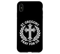 St. Gregory Pray For Us Catholic Religious Cross Case for iPhone XS Max