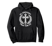 St. Gregory Pray For Us Catholic Religious Cross Pullover Hoodie