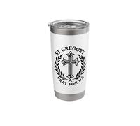 St. Gregory Pray for Us Catholic Religious Novelty Stainless Steel Insulated Tumbler