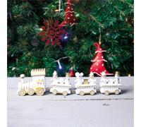 St Helens 20Cm Wooden Christmas Train Set Display