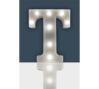 St Helens Home & Garden LED Letter Light T – Battery Operated 3D, White