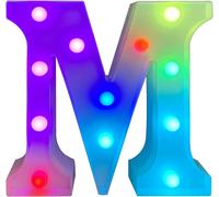 St Helens Battery Operated RGB Letter With Remote Control Letter M