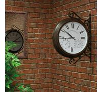 St Helens Double Sided Outdoor Clock with Humidity & Temp.