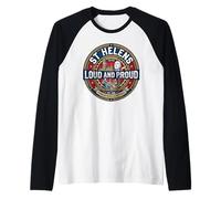St Helens England Born Bred Raglan Baseball Tee