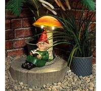 St Helens Female Gnome under light up mushroom Yodel in Green St Helens Green