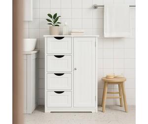 St Helens Freestanding Bathroom Cabinet (White) in White St Helens White