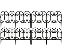 St Helens Garden Edge Fence, Black (4 pack)