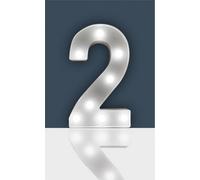 St Helens Home And Garden Battery Operated 3D Led Number 2 Light