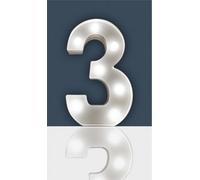 St Helens Home And Garden Battery Operated 3D Led Number 3 Light