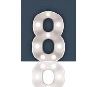 St Helens Home And Garden Battery Operated 3D Led Number 8 Light