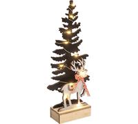 St Helens Home and Garden Battery Operated Wooden Christmas Tree Light Effect
