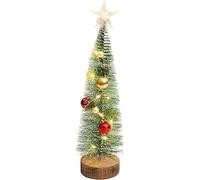 St Helens Home and Garden Battery Powered Light Up Mini Christmas Tree (Red, Gold and Pearl Baubles)
