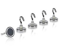 St Helens Home and Garden Extra Strong Steel Magnetic Hook for Use on Fridges and Other Metal Surfaces for Hanging Objects in Kitchen, Bathroom and Work Rooms. Set of 5